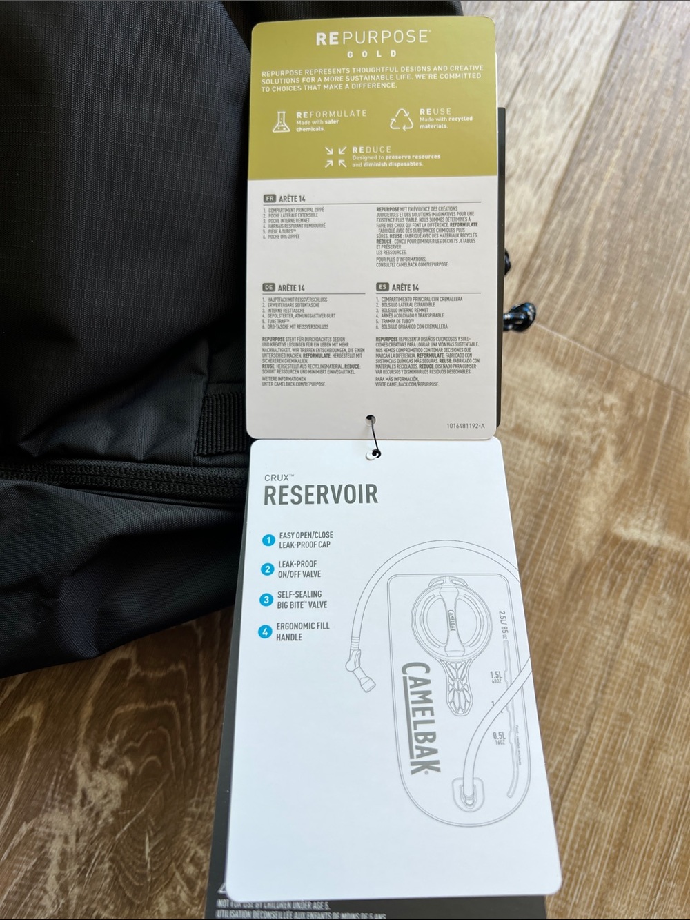 CamelBak | Arete 14 Hydration Pack Backpack Black 1.5L Crux Reservoir Unisex - Picture 10 of 10